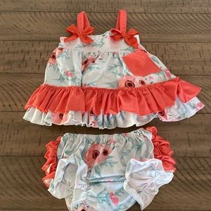 Marie Nicole Boutique Floral Swing top and Matching Ruffle Bloomers